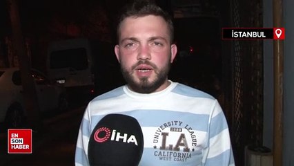 İstanbul'da beşinci kata erzak taşıyan demir sepetin kopma anı kamerada