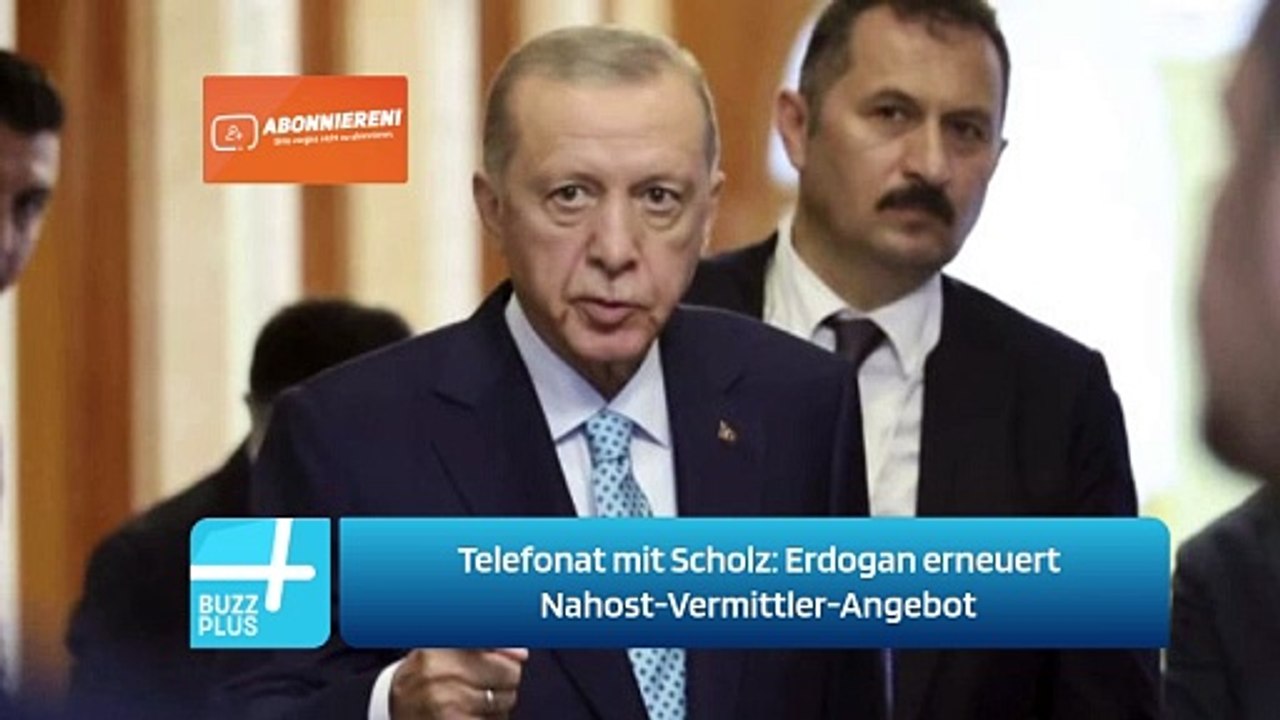 Telefonat mit Scholz: Erdogan erneuert Nahost-Vermittler-Angebot