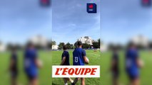 Le coup de pied parfait d'Antoine Dupont - Rugby - CM - Bleus