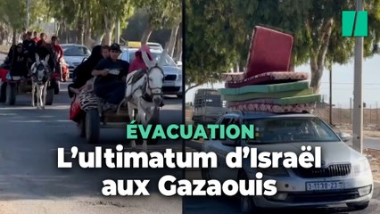 Malgré l'appel du Hamas à rester chez eux, les Palestiniens ont commencé à évacuer le nord de Gaza