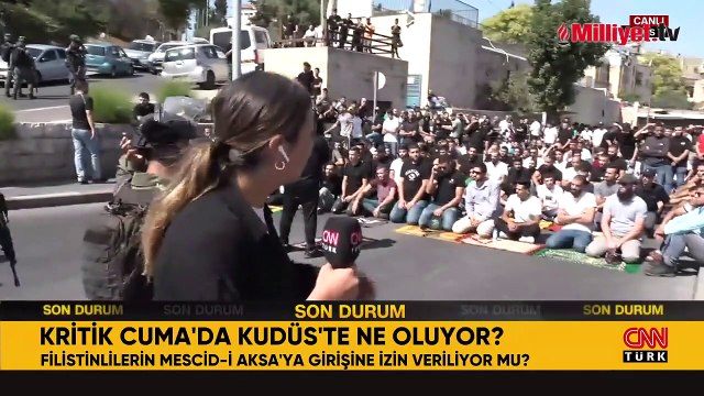 Mescidi Aksa'da cuma gerginliği! Filistinlilere gaz bombası ile müdahale