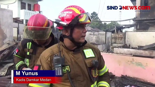 Diduga Korsleting Listrik, 9 Rumah Ludes Terbakar di Medan