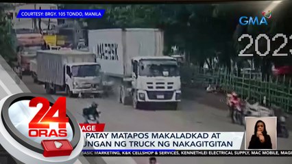 Driver, patay matapos makaladkad at magulungan ng truck ng nakagitgitan | 24 Oras