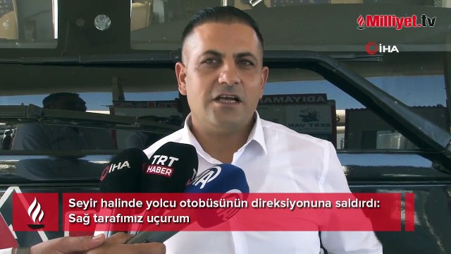 Seyir halinde yolcu otobüsünün direksiyonuna saldırdı: Sağ tarafımız uçurum