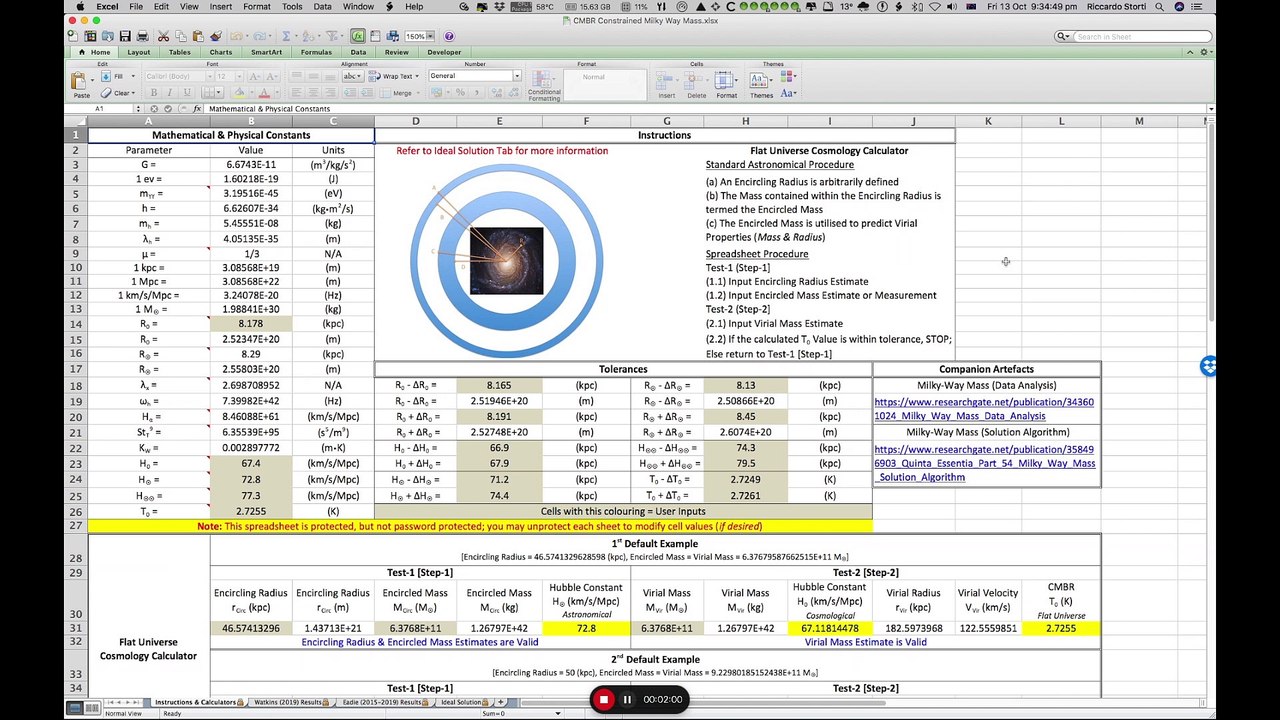 070 Milky-Way Mass (Spreadsheet Calculator)