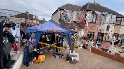 Sheffield family decorate house for Halloween to raise money for neonatal ward