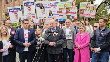 Konferencja kandydatów KO z marszałkiem Całbeckim