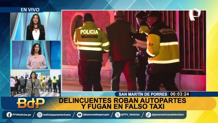 SMP: roban autopartes de vehículos estacionados en la vía pública y fugan en falso taxi