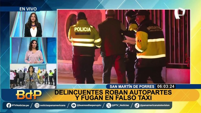 SMP: roban autopartes de vehículos estacionados en la vía pública y fugan en falso taxi