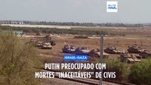 Putin preocupado com baixas civis em Gaza