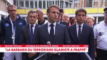 Emmanuel Macron : «Cet établissement scolaire a été frappé par la barbarie du terrorisme islamiste»