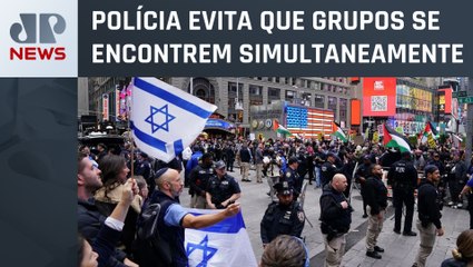 Protestos pró-Israel e pró-Palestina acontecem em Washington, nos Estados Unidos