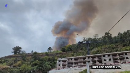 Thick smoke from Madeira wildfires covers sky