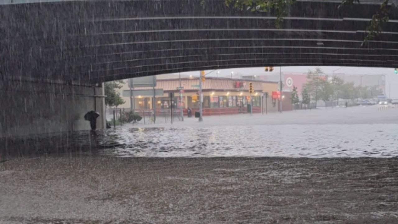 Unreal scenes emerge as brutal Flash Flood turns streets of NYC into rivers