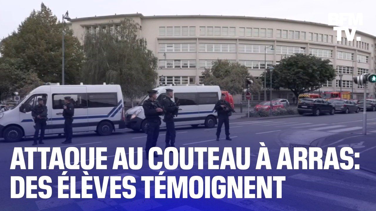 Attaque au couteau à Arras: les élèves du lycée et leurs parents témoignent pour BFMTV