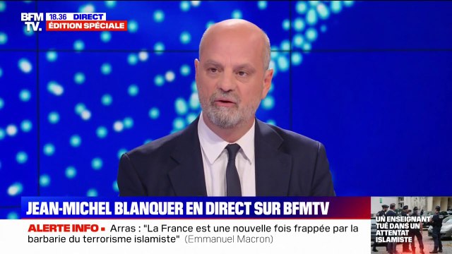 Attaque au couteau à Arras: Jean-Michel Blanquer (ancien Ministre de l’Éducation Nationale) rend hommage à un professeur tué par la haine du terrorisme islamiste