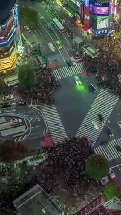 Fourmilière japonaise au carrefour Shibuya