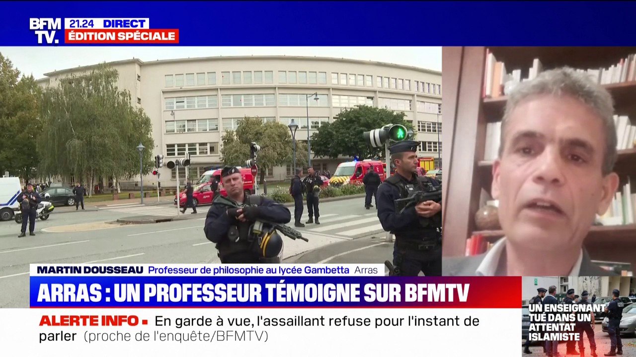 Attaque au couteau: "On a eu très peu affaire à des élèves suivant cette ligne", explique Martin Dousseau (professeur de philosophie au lycée Gambetta d'Arras)