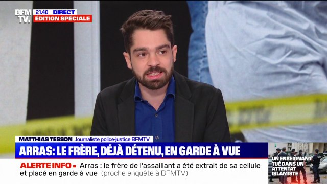 Attaque au couteau à Arras: le frère aîné de l'assaillant a été extrait de sa cellule et placé en garde à vue dans le cadre de l'enquête