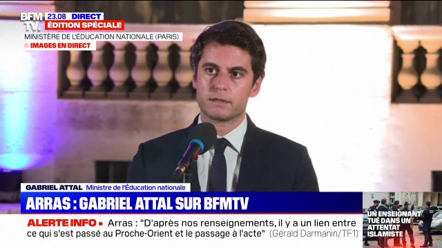 Attaque au couteau à Arras: le ministre de l'Éducation nationale, Gabriel Attal, dénonce un drame effroyable et un acte barbare