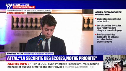 Professeur tué à Arras: "Dès lundi, nous aurons un moment d'union et de recueillement", annonce Gabriel Attal