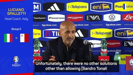 Italy had no option but to send Zaniolo and Tonali home, says Spalletti