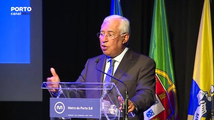António Costa no lançamento das quatro novas linhas do metro do Porto