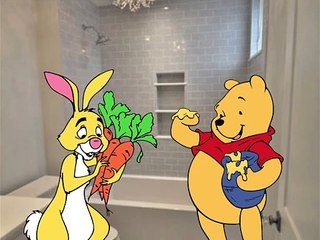 Winnie the Pooh and Rabbit - Brushing Teeth