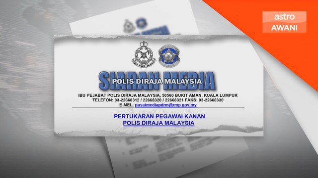 PDRM umum pertukaran 23 pegawai kanannya