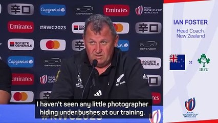 All Blacks coach Foster bemused by claims of Ireland spying