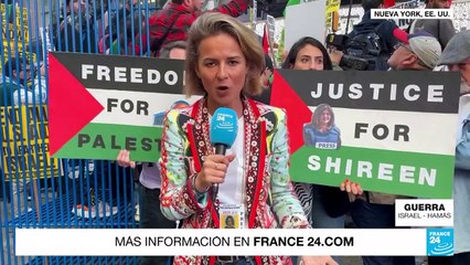 Informe desde Nueva York: manifestación en favor del pueblo palestino se tomó Times Square