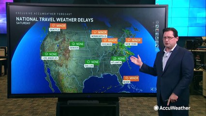 Another wet weekend in the Northeast to cause travel delays