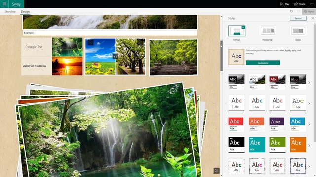 Microsoft Sway Course Section 21 Using Sway Styles and Remix