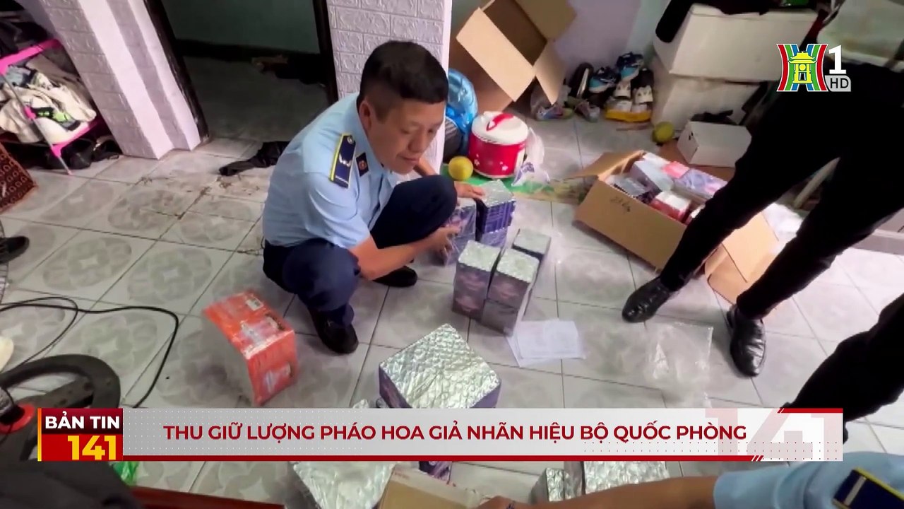 Thu giữ lượng pháo hoa giả nhãn hiệu Bộ quốc phòng