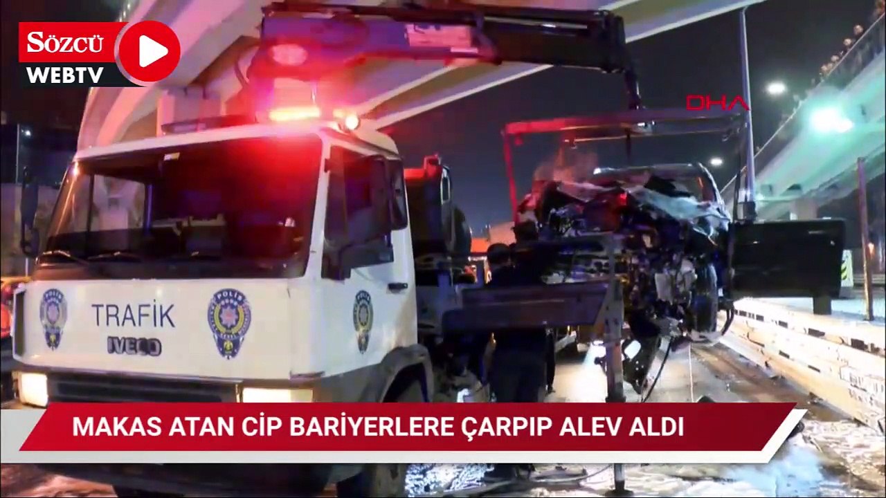 Merter’de, makas atan cip bariyerlere çarptı: 1 ölü, 3 ağır yaralı
