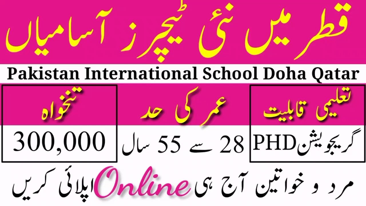 Pakistan International School Doha Qatar Jobs Teaching Jobs In Doha