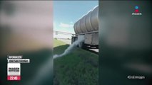 Criminales obligan a conductores de pipas a derramar combustible por “no alinearse” en Matamoros