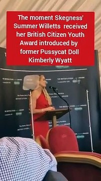 Moment former Pussycat Doll Kimberly Wyatt announces Skegness teen's British Citizen Youth Award