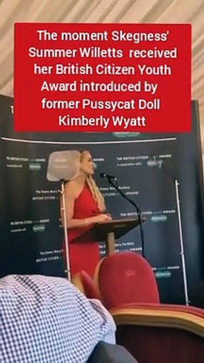 Moment former Pussycat Doll Kimberly Wyatt announces Skegness teen's  British Citizen Youth Award