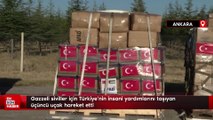 Gazzeli siviller için Türkiye'nin insani yardımlarını taşıyan üçüncü uçak hareket etti