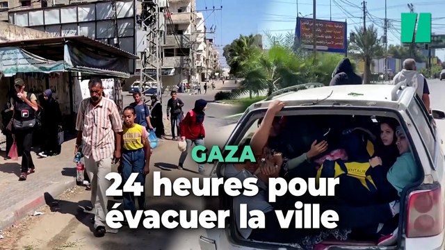 Les images des dizaines de milliers de Palestiniens fuyant le nord de Gaza avant l’attaque d’Israël
