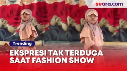 Anak Perempuan Ini Tunjukkan Ekspresi Tak Terduga saat Fashion Show, Warganet: Malah Cosplay jadi Mandor Proyek