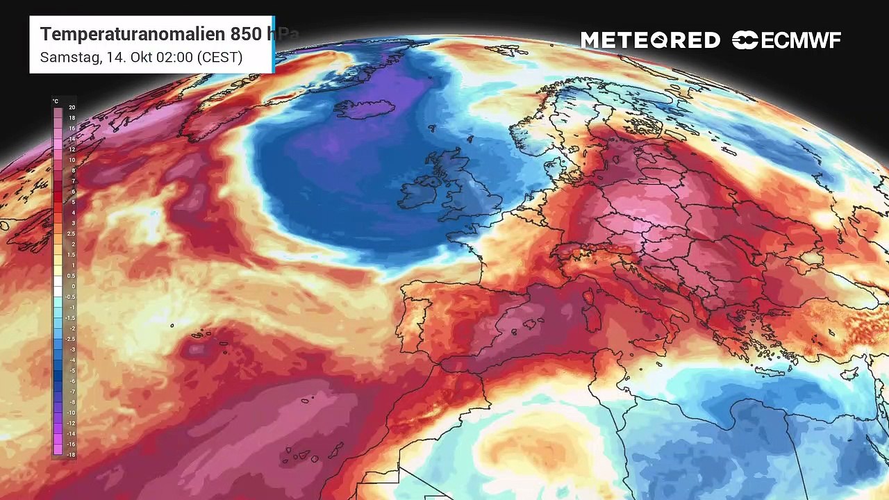 Die Luftmassen in rund 1,5 km Höhe sind nun deutlich kälter geworden!