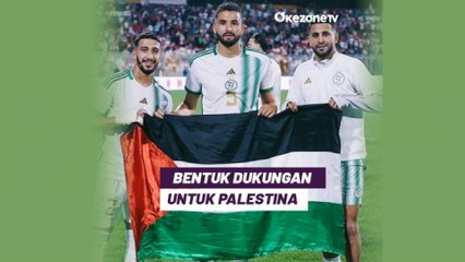Rayakan Kemenangan Aljazair, Riyad Mahrez Bentangkan Bendera Palestina
