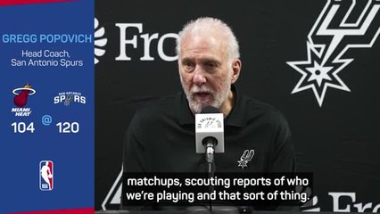 Wembanyama is a 'very gifted player' - Popovich