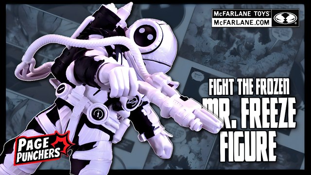 McFarlane Toys Page Punchers Batman Fighting the Frozen Gold Label Edition Black and White Mr Freeze