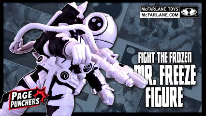 McFarlane Toys Page Punchers Batman Fighting the Frozen Gold Label Edition Black and White Mr Freeze