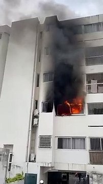 Vidéo - Incendie dans un appartement à Saint-Denis