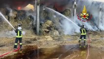 L'incendio al fienile di Robecco sul Naviglio