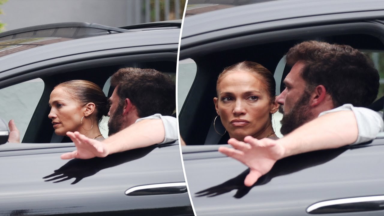 Jennifer Lopez Ben Affleck appear to have heated discussion inside car after  with Jennifer Garner